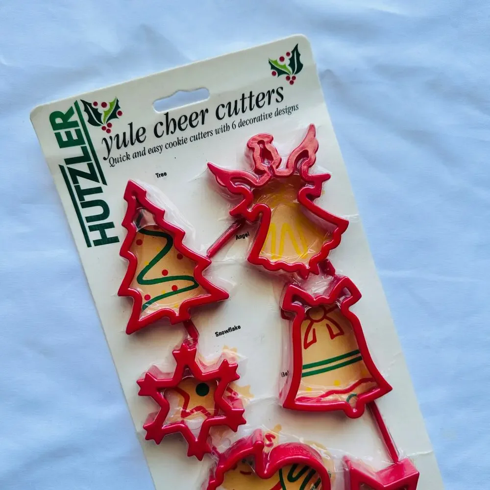 NIB Vintage 1997 Hutzler Yule Cheer Christmas Cookie Cutters